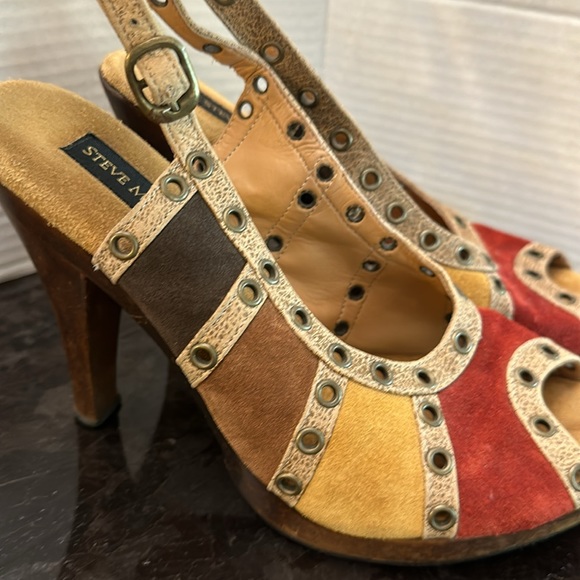 Steve Madden Luxe Multicolor, suede and leather heels - Picture 6 of 10